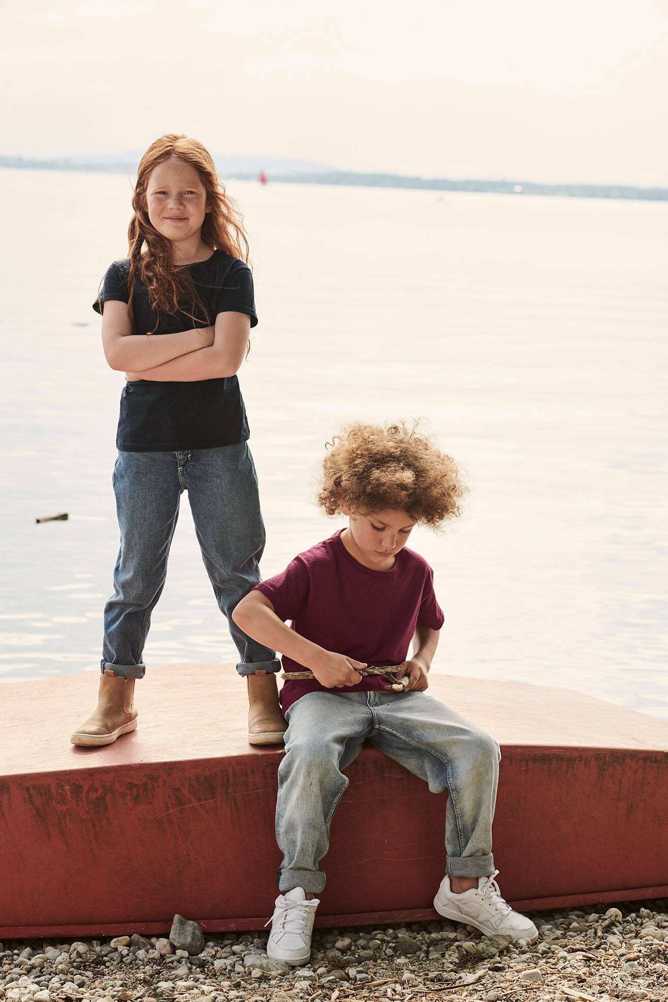Burgundy Fruit of the Loom Cotton T-shirt