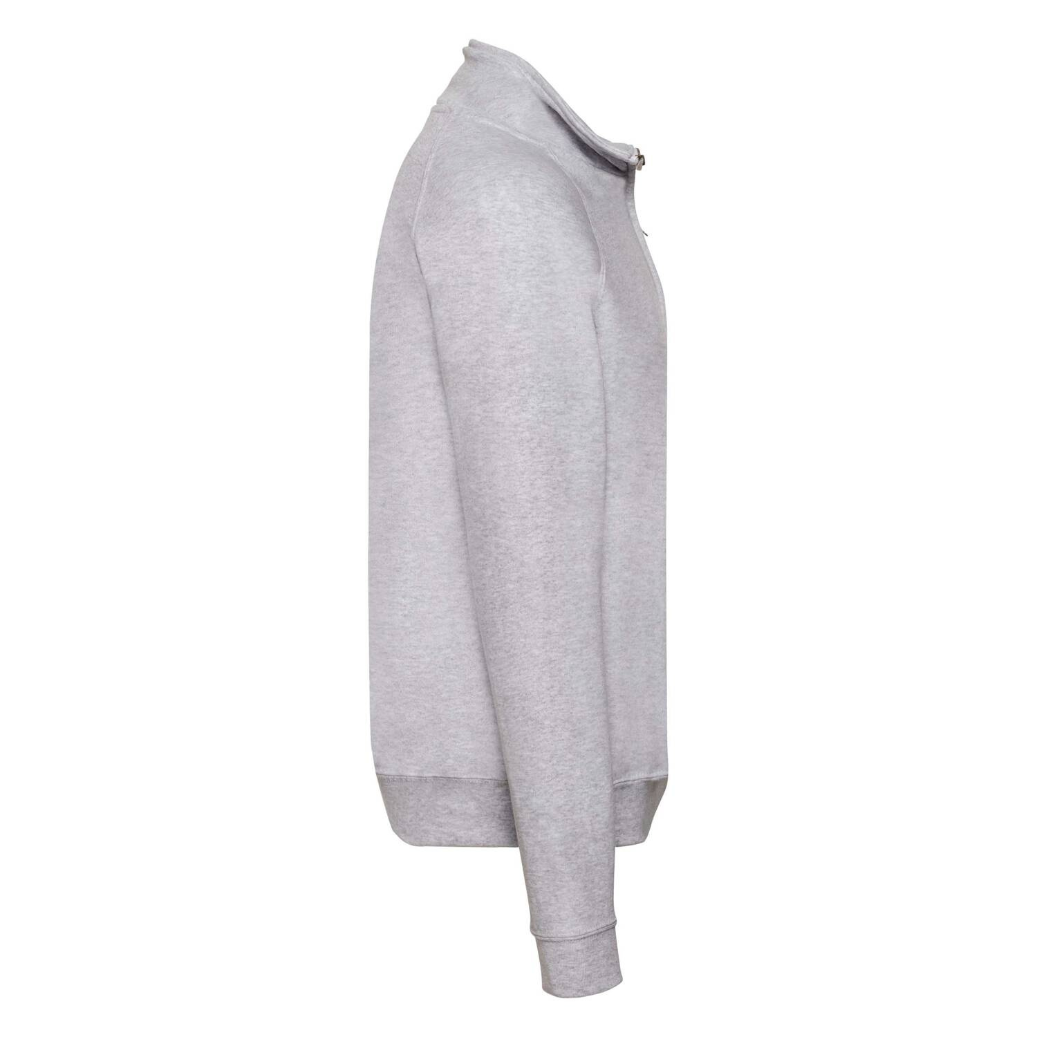Grey Men&#039;s Sweatshirt Zip Neck Sweat Fruit of the Loom