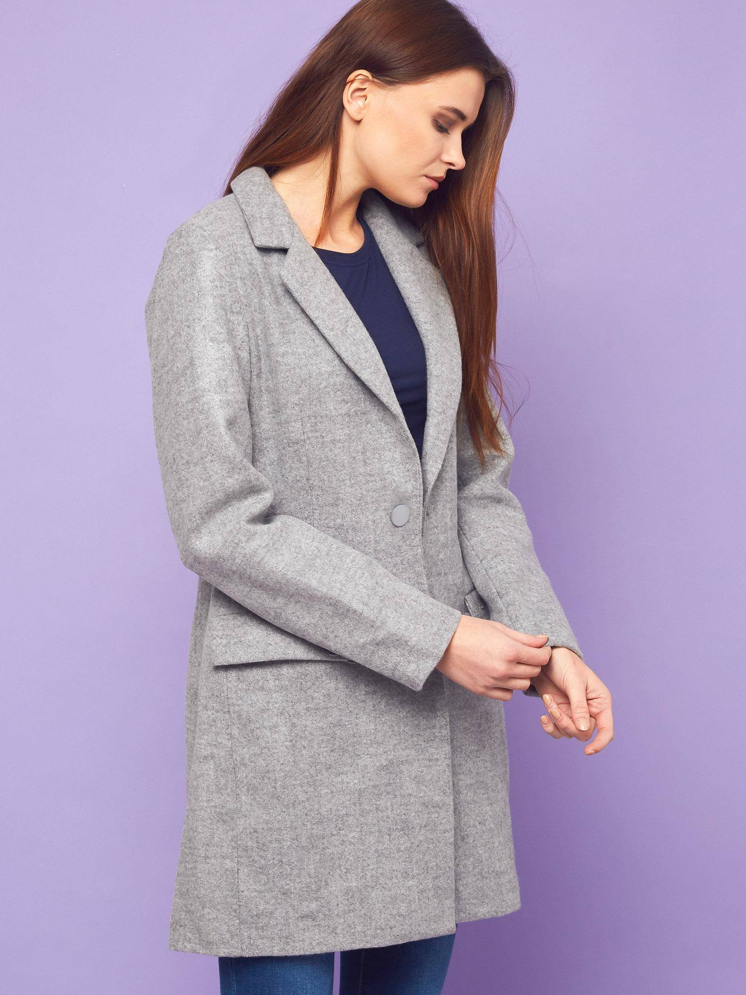 Uplander coat with flaps at the pockets grey