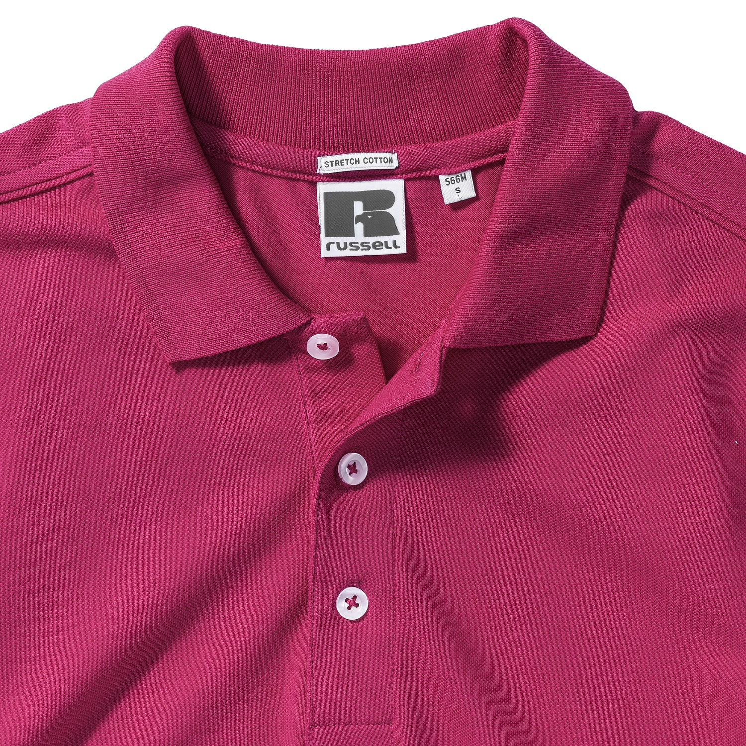 Men's T-shirt Stretch Polo R566M 95% smooth cotton ring-spun 5% Lycra 205g/210g