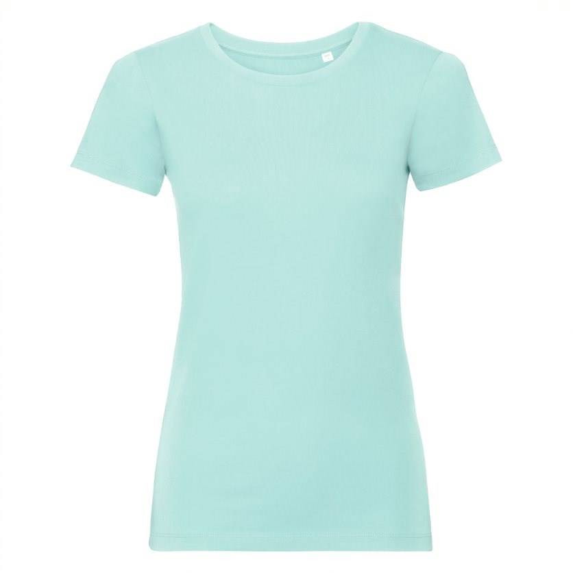 Light blue women's t-shirt Pure Organic Russell