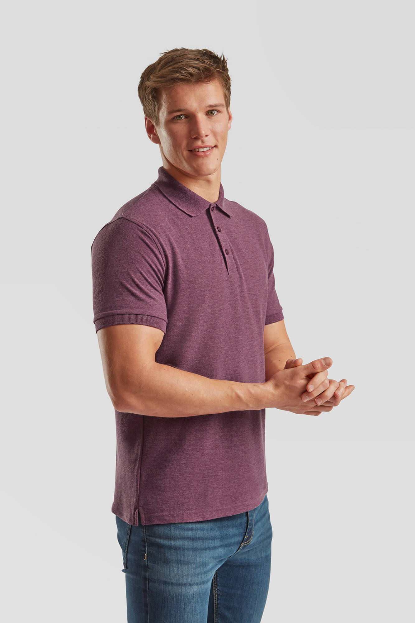 Burgundské pánske ikonické polo 6304400 Friut of the Loom