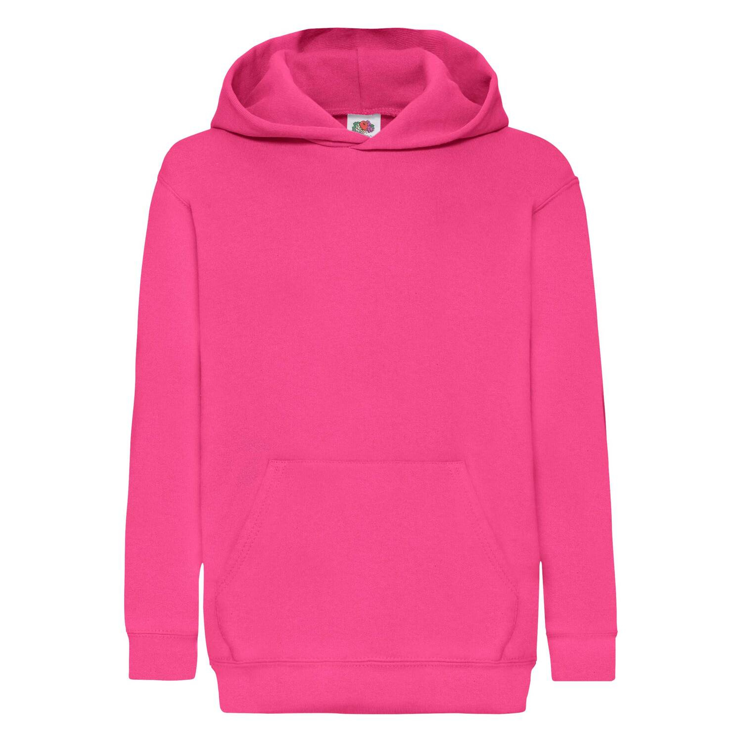 Pink children's sweatshirt Classic kangaroo Fruit of the Loom