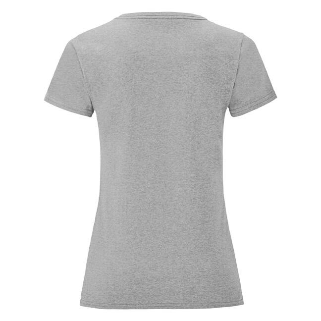 Iconic Grey Women's T-shirt in combed cotton Fruit of the Loom