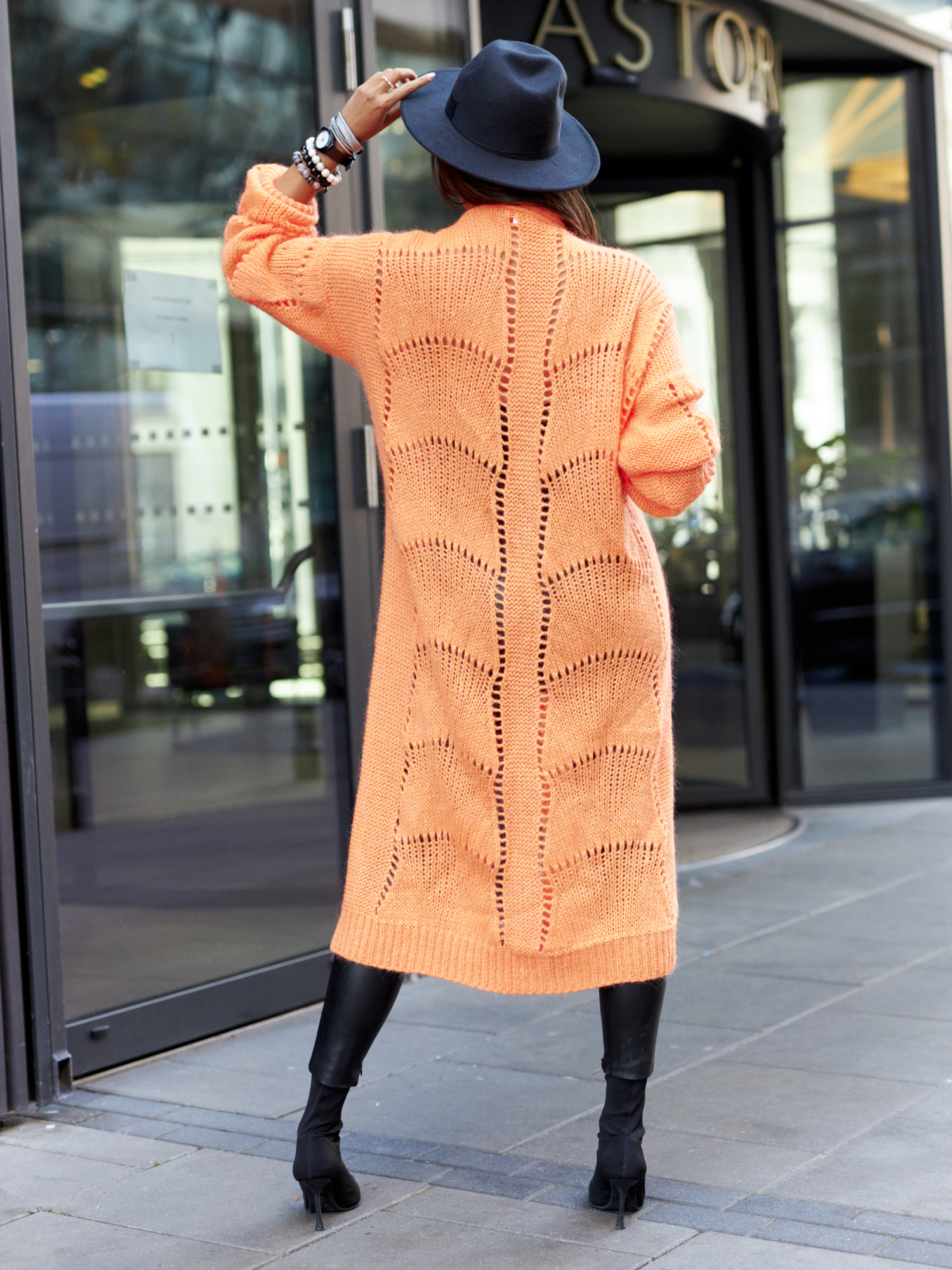 Orange cardigan By o la la cxp1126.orange