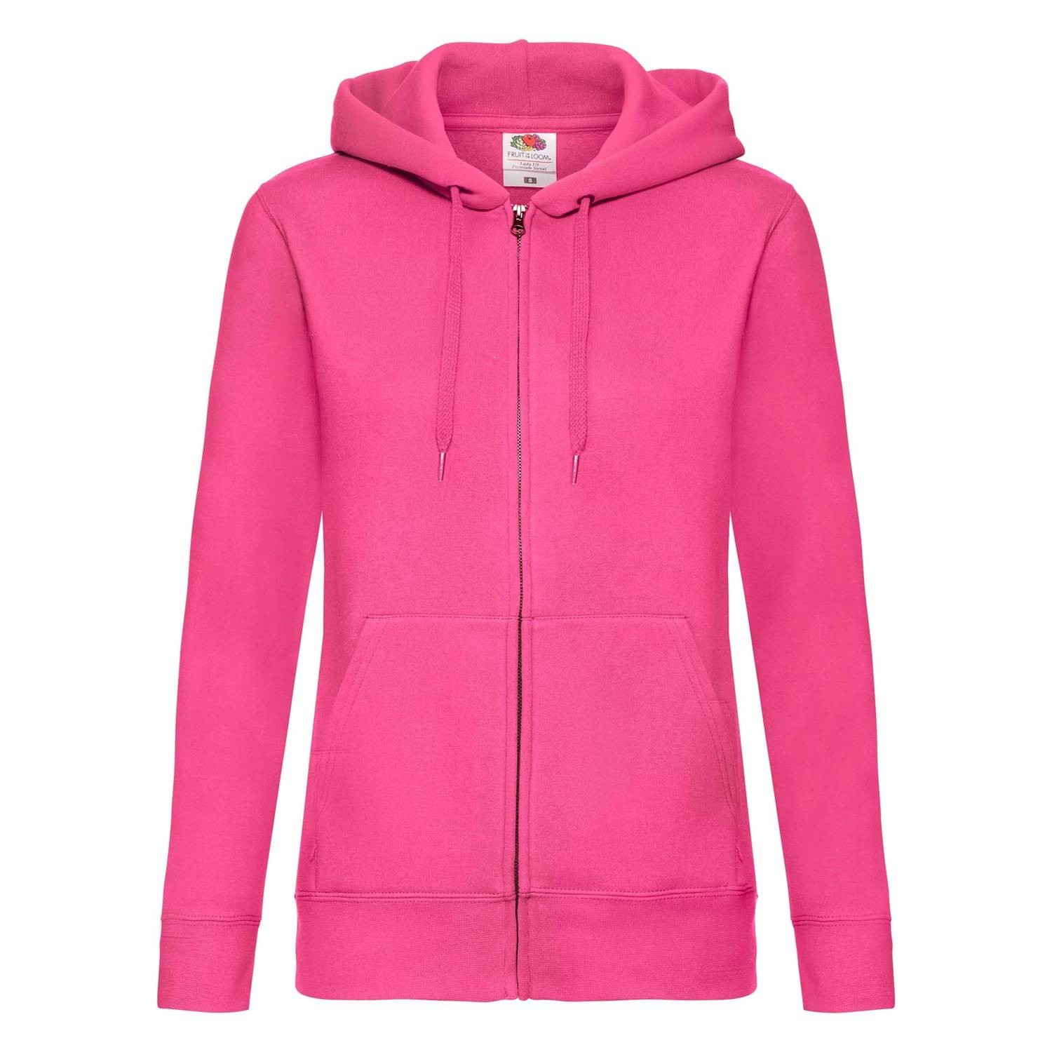 Pink Zippered Sweatshirt Fruit Of The Loom