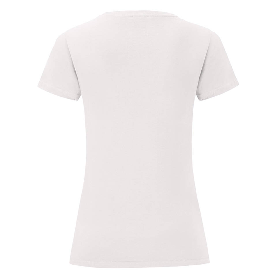 White Iconic women's t-shirt in combed cotton Fruit of the Loom