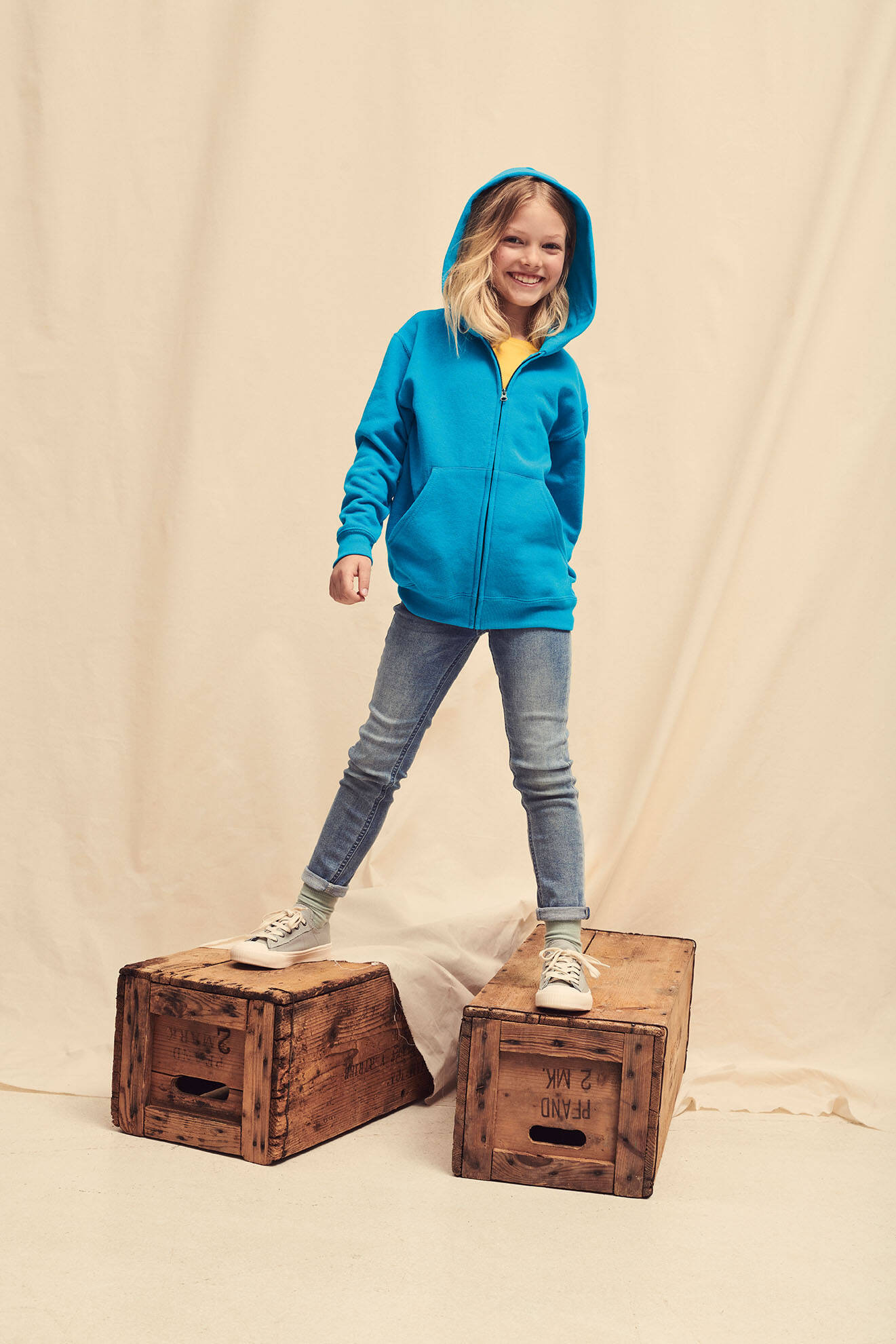 Blue Classic sweatshirt Fruit of the Loom