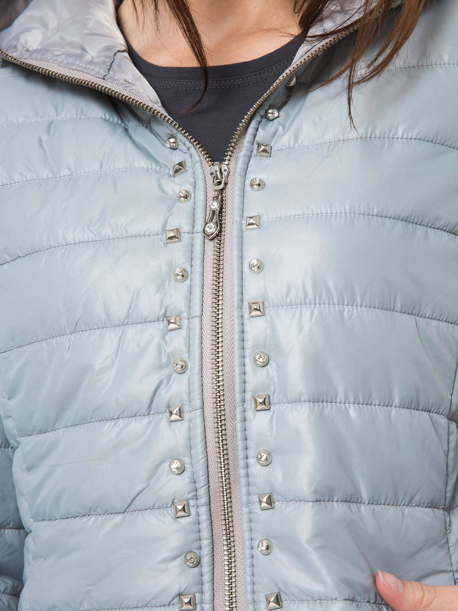 Jacket decorated with studs gray