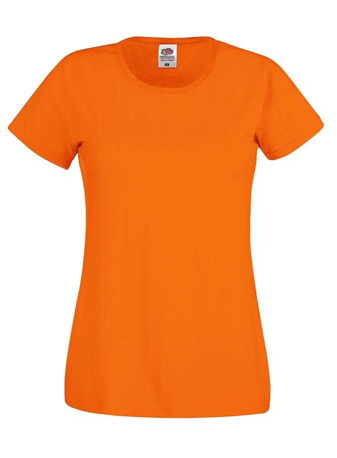 Orange Women's T-shirt Lady Fit Original Fruit Of The Loom