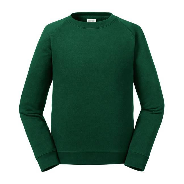 Green children's sweatshirt Raglan - Authentic Russell