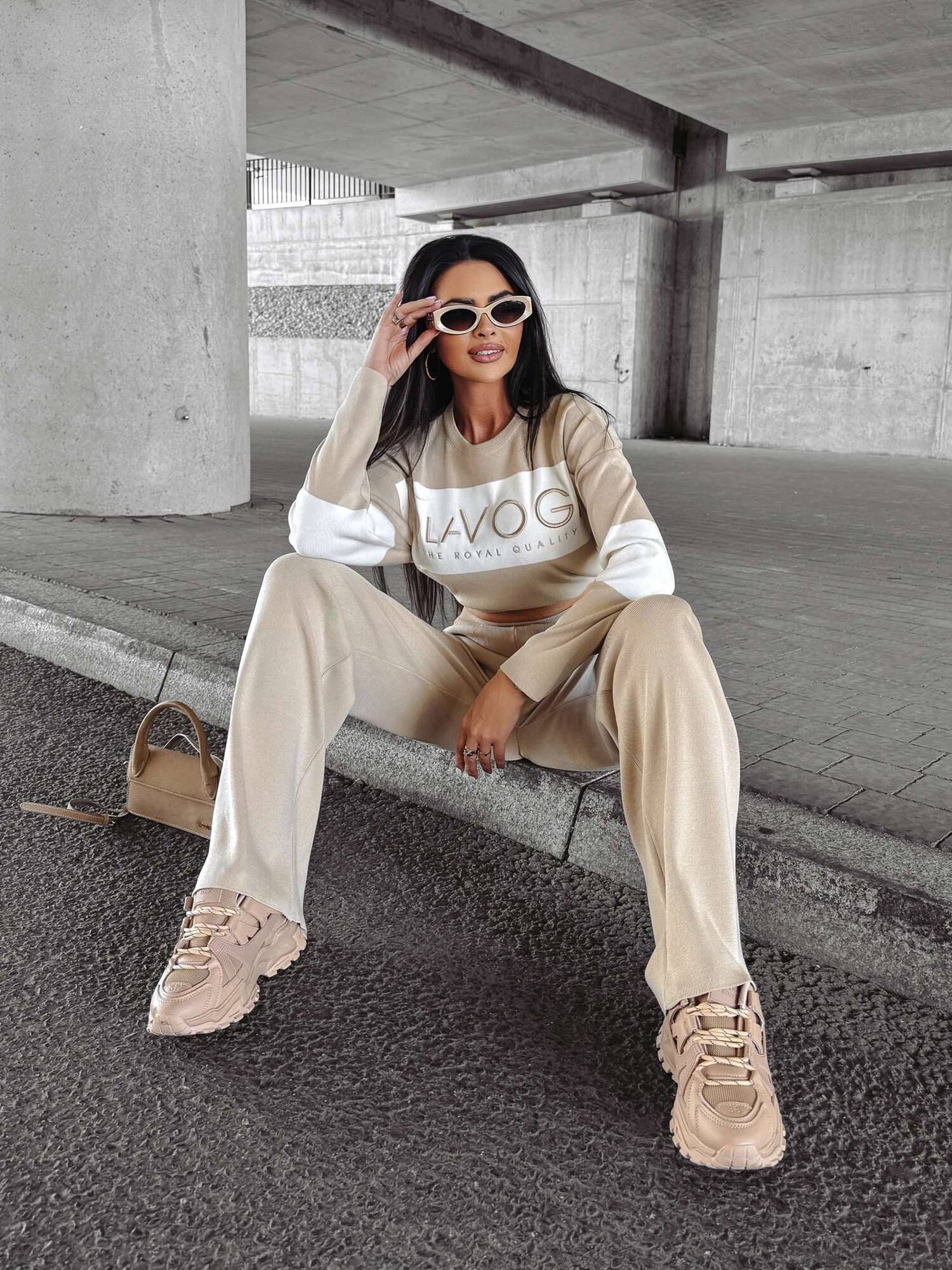 Beige sweater set LUXFORM OLAVOGA