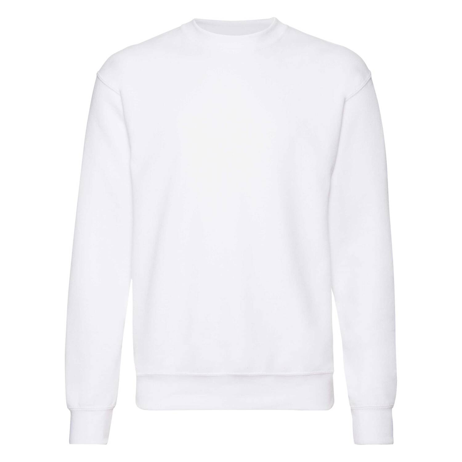 Men&#039;s White Sweatshirt Set-in Sweat Fruit of the Loom