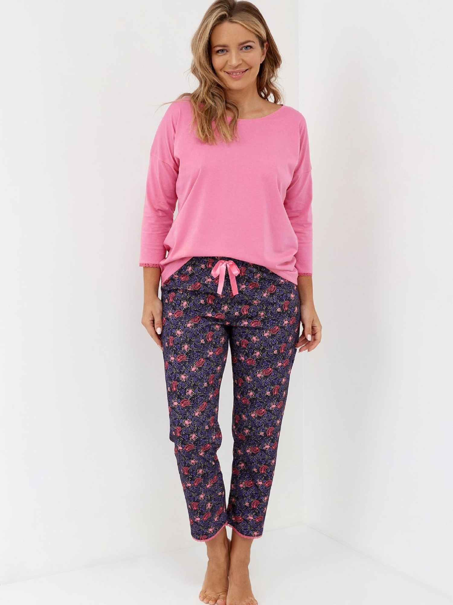 Levně Pyjamas Cana 152 3/4 S-XL pink 038