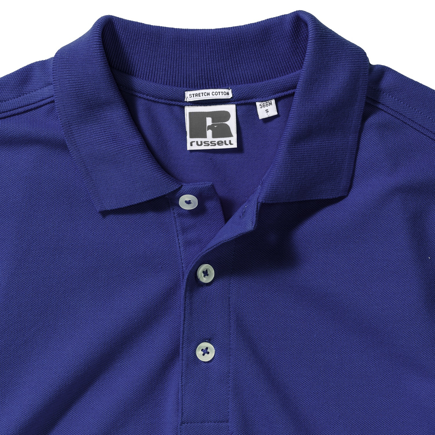 Men's T-shirt Stretch Polo R566M 95% smooth cotton ring-spun 5% Lycra 205g/210g