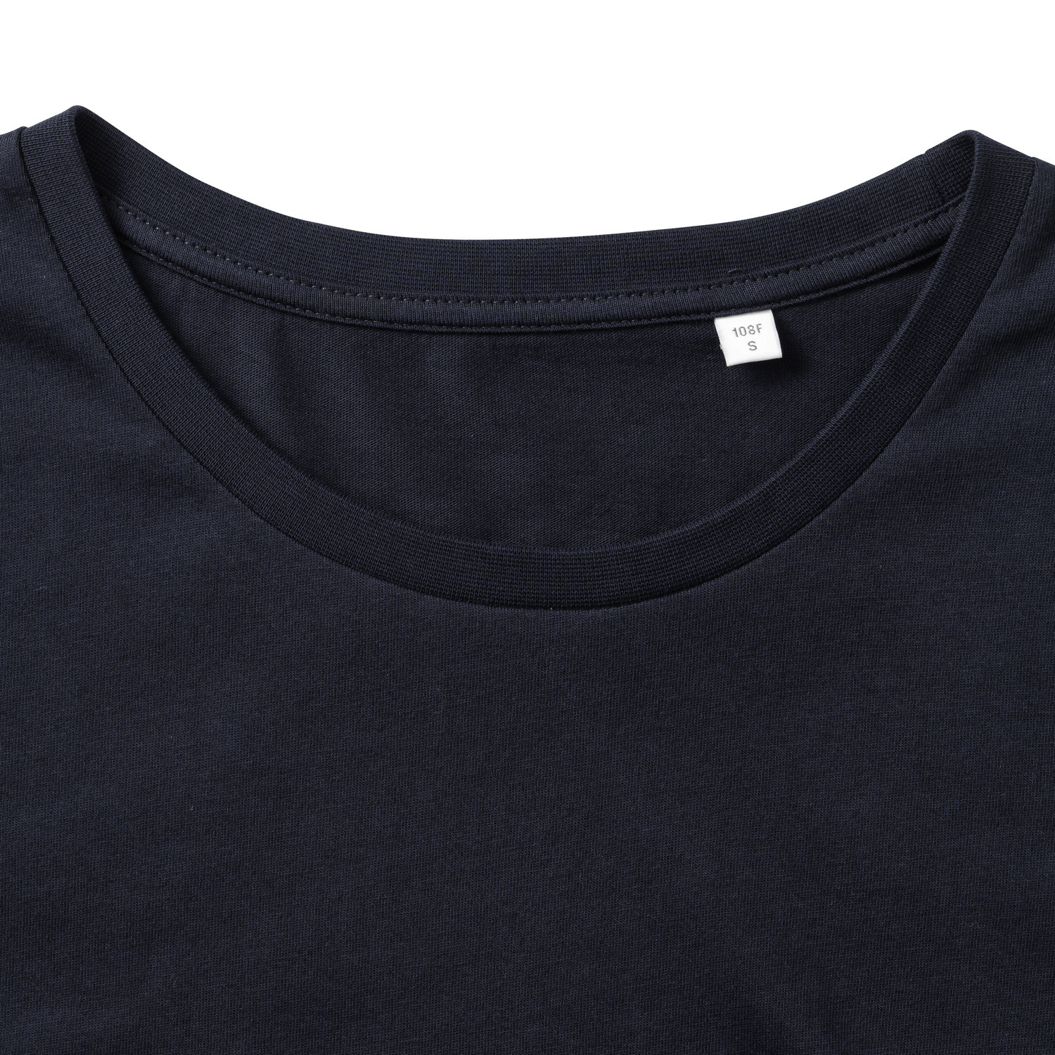 Navy Women's T-shirt Pure Organic Russell