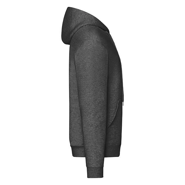 Dark Grey Zippered Hoodie Classic Fruit of the Loom