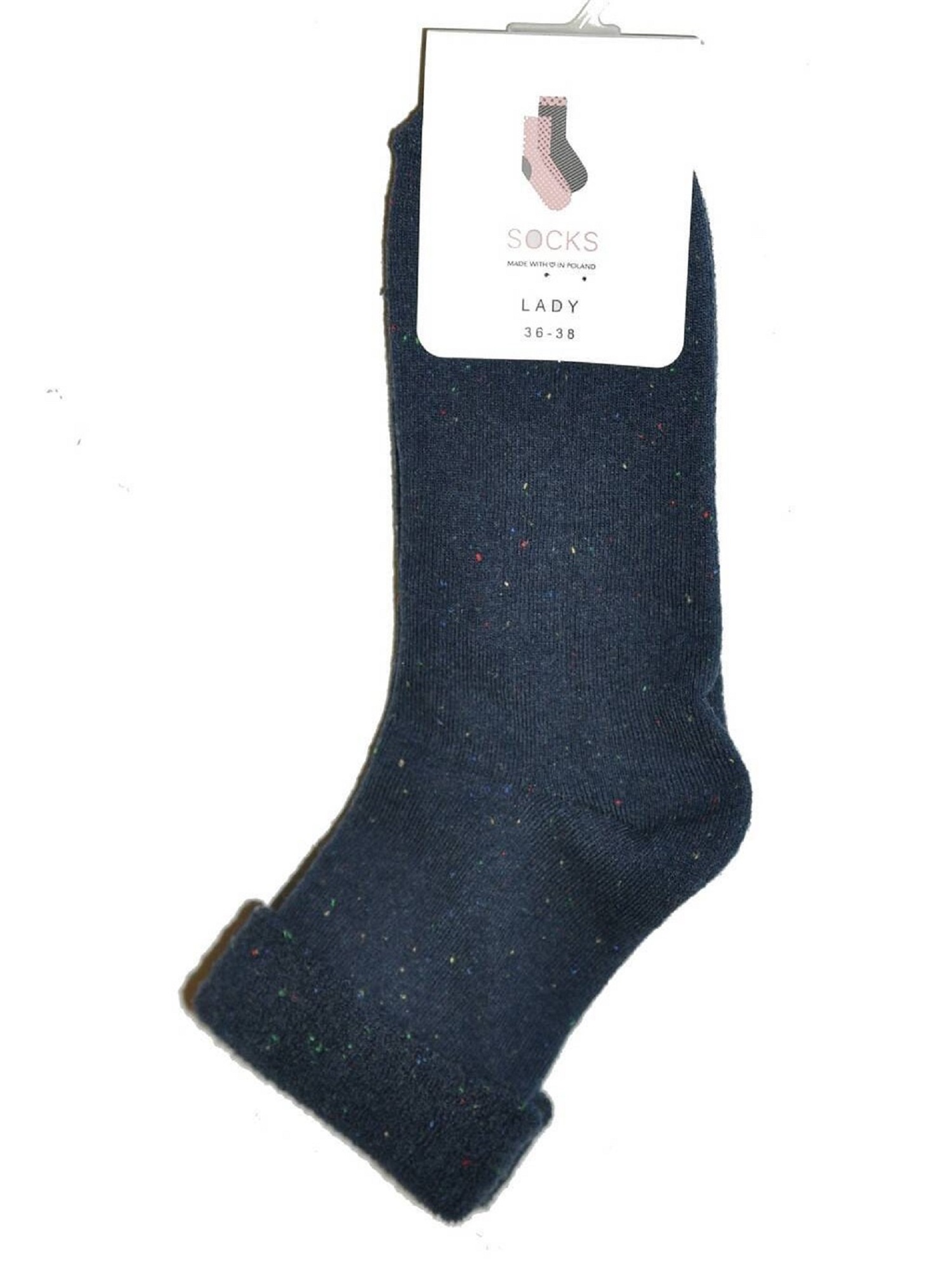 Bratex D-004 Women Terry Women's Socks Smooth 36-41 graphite melange 31