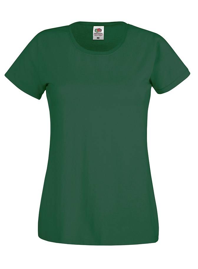 Green Women's T-shirt Lady Fit Original Fruit Of The Loom