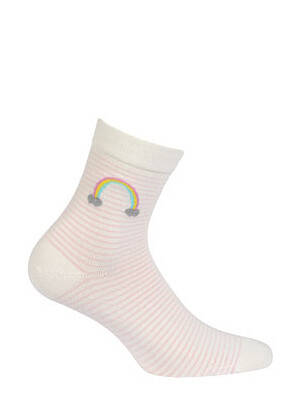 Levně Gatta G44.01N Cottoline girls' socks patterned 33-38 off white 393