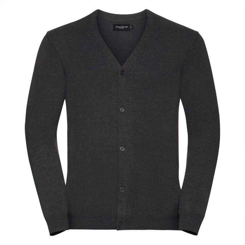Mens classic and easy to care for, zipped sweater with neckline V R715M 50/50 50% Cotton 50% acrylic CottonBlend TM weave 12 275g