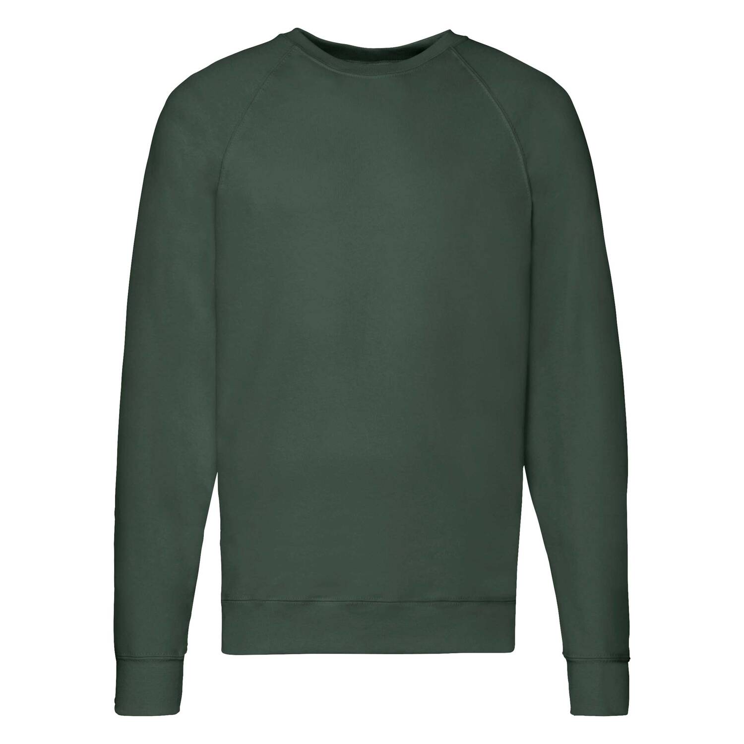 Green Men&#039;s Sweatshirt Lightweight Raglan Sweat Fruit of the Loom
