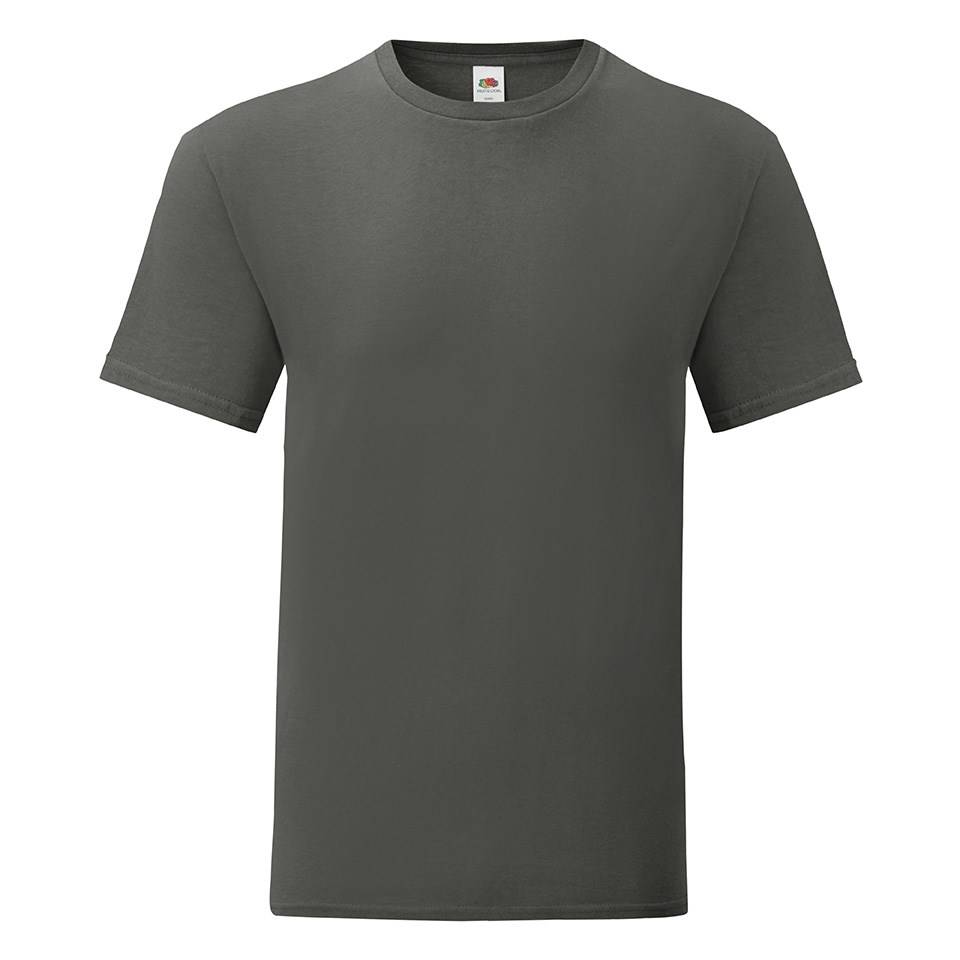 Levně Graphite Iconic Combed Cotton T-shirt Fruit of the Loom