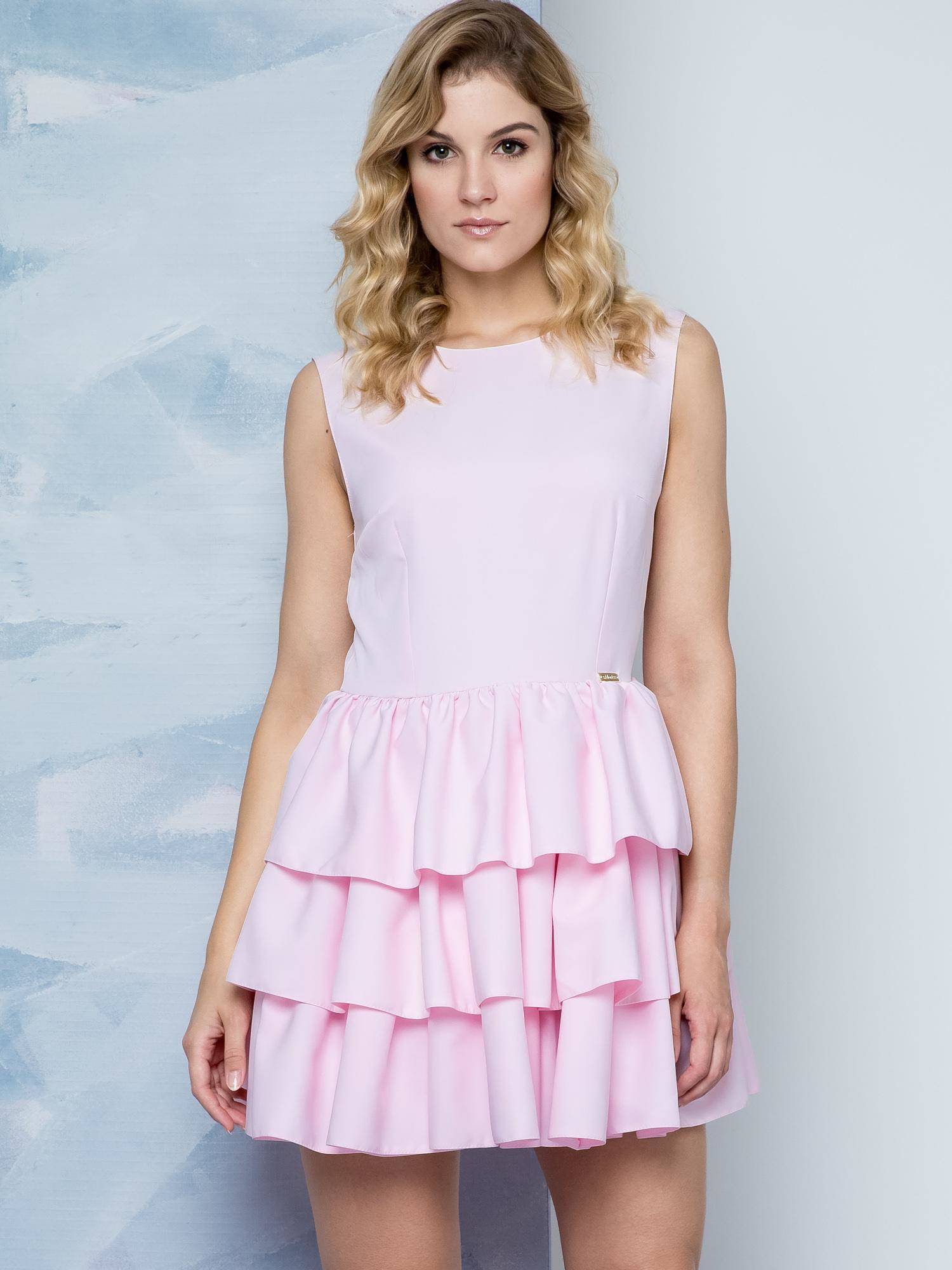 Dress with flounces s. Moriss pink