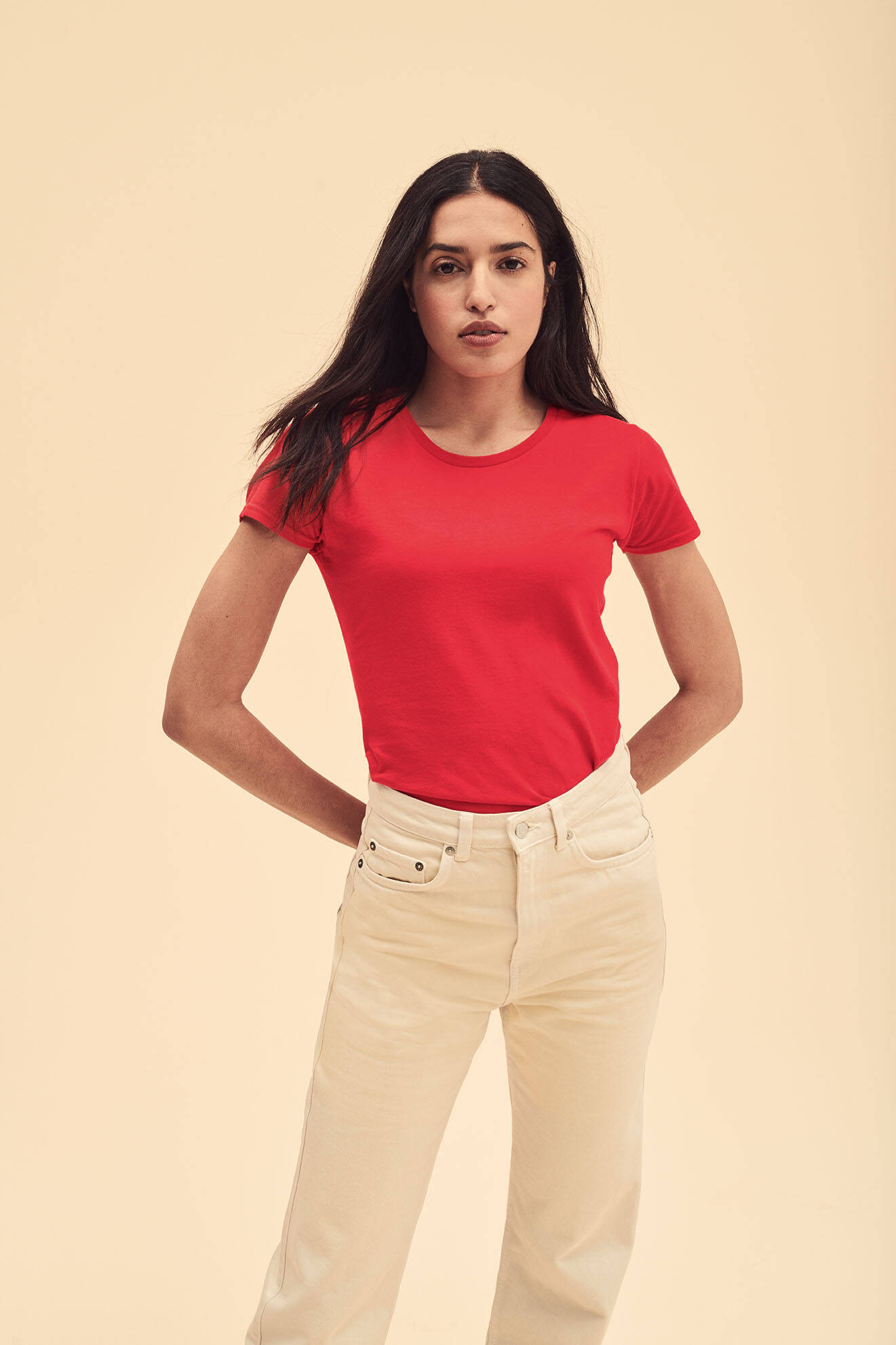 Iconic red Fruit of the Loom Women's T-shirt