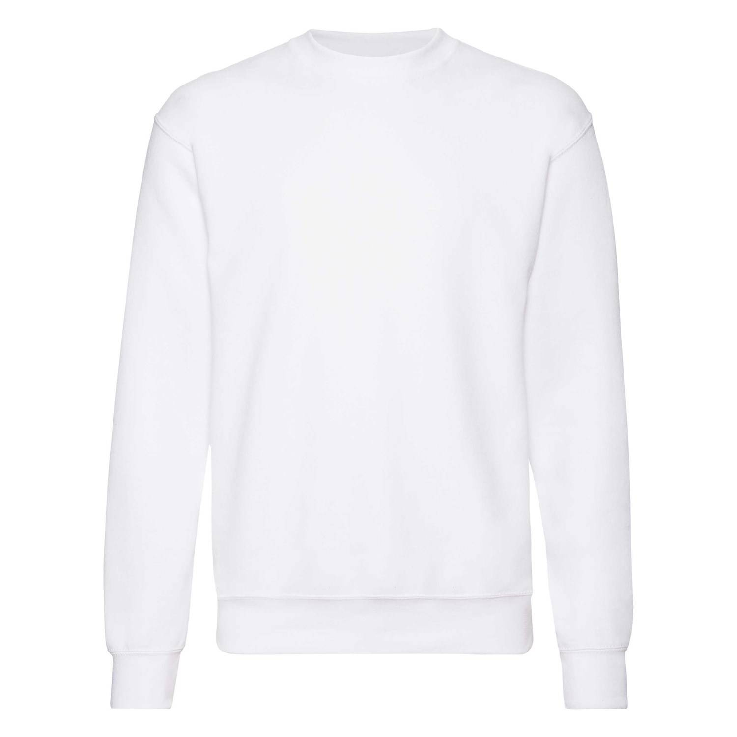 Men&#039;s White Sweatshirt Set-in Sweat Fruit of the Loom