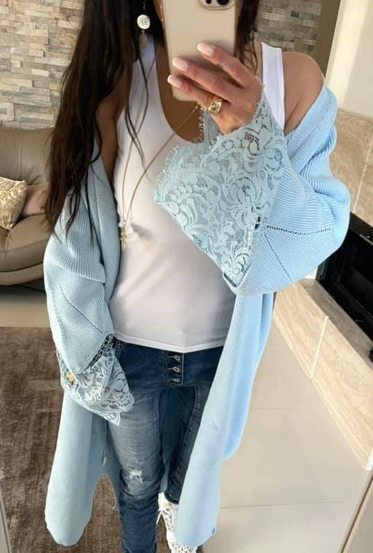 Blue cardigan By o la la cxp0720. R34