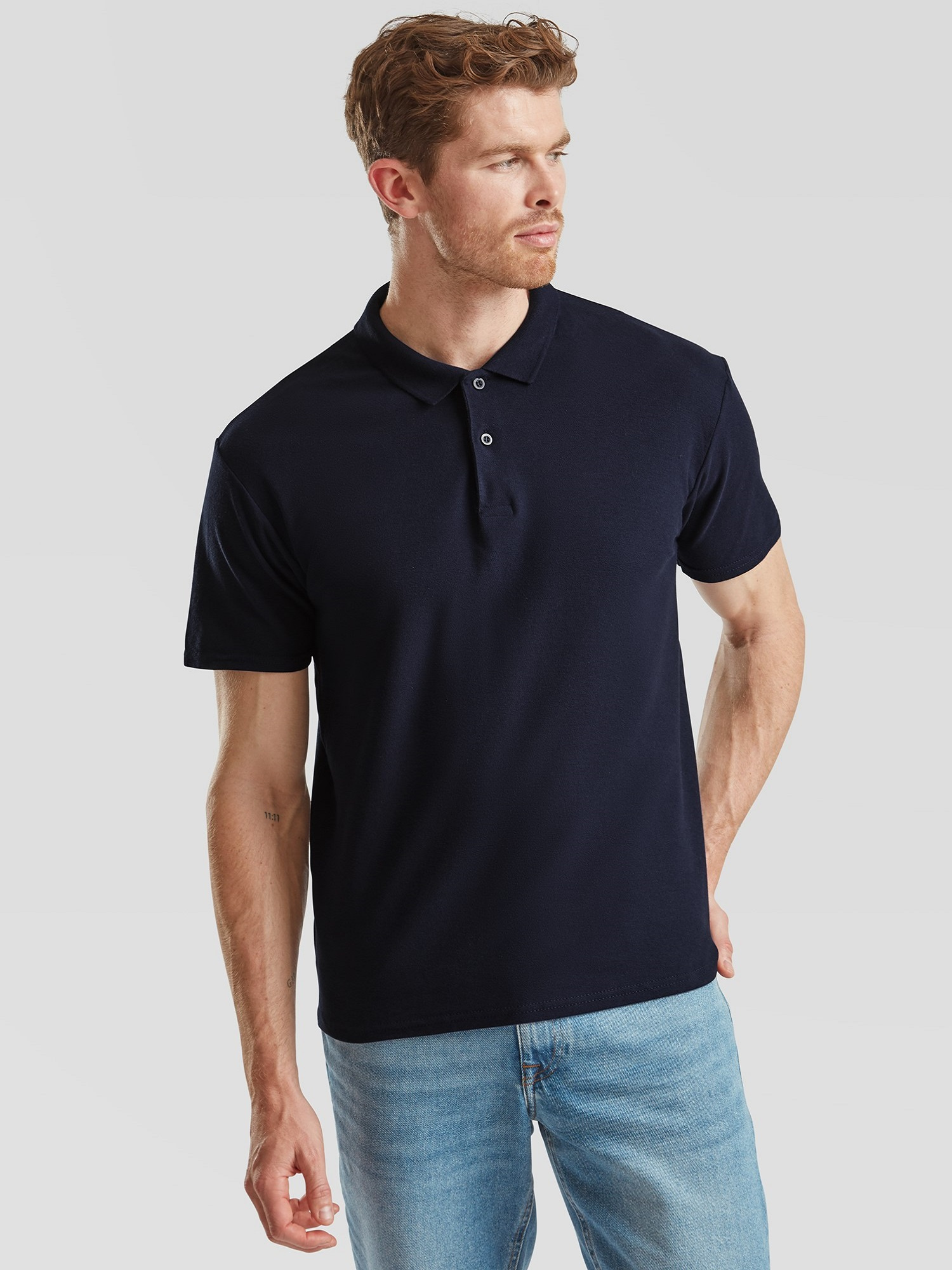 Navy blue Men's Polo Shirt Original Polo Friut of the Loom