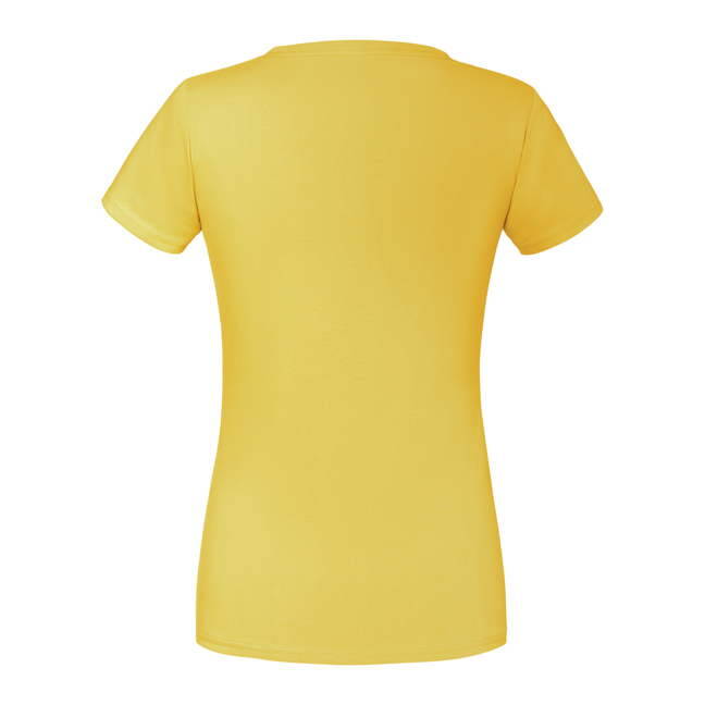 Ikonické 195 Ringspun Premium Premium Žlté dámske tričko Fruit of the Loom