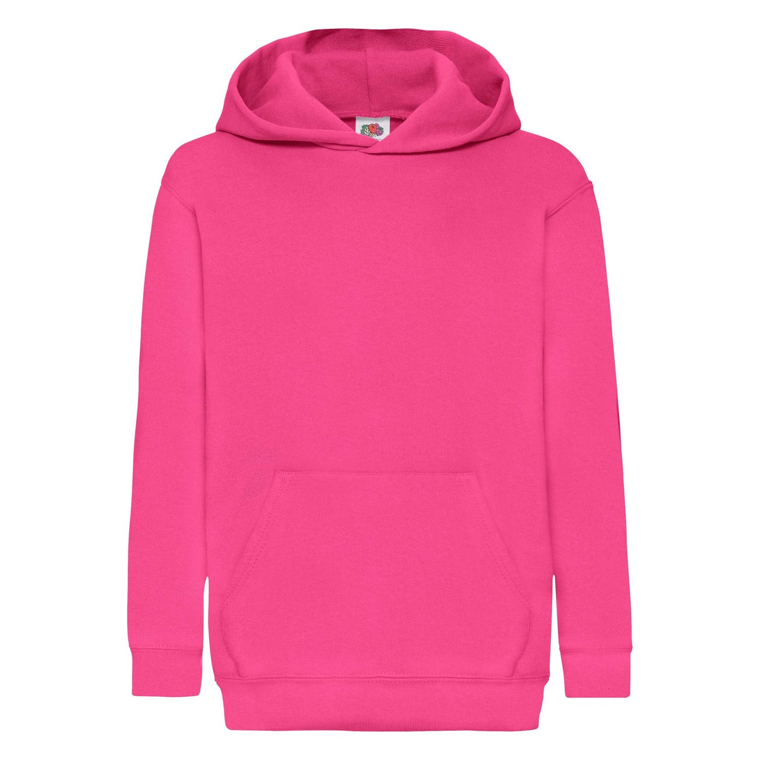 Pink children's sweatshirt Classic kangaroo Fruit of the Loom
