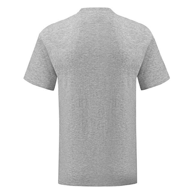 Grey Iconic Combed Cotton T-shirt Fruit of the Loom
