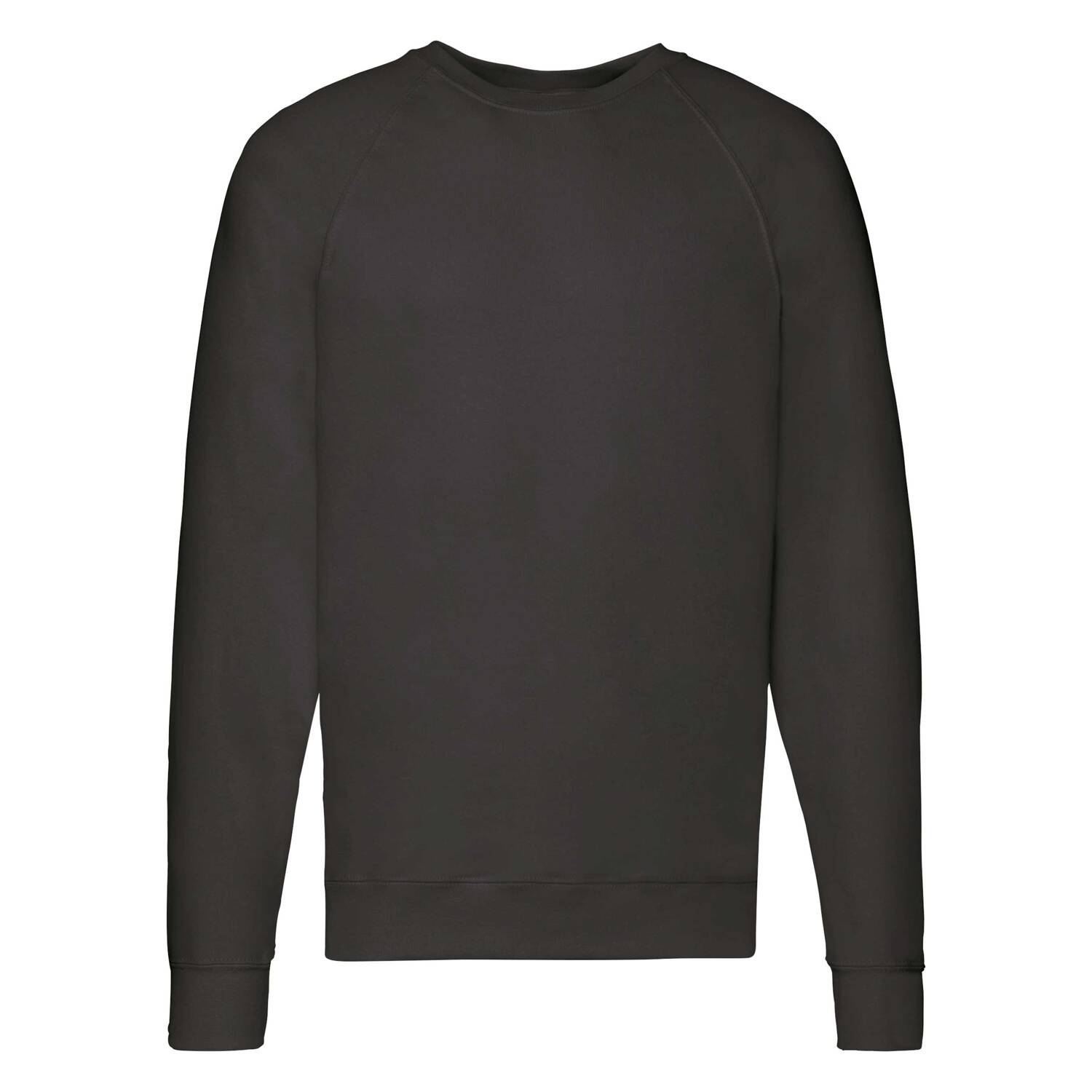 Black Men&#039;s Sweatshirt Lightweight Raglan Sweat Fruit of the Loom