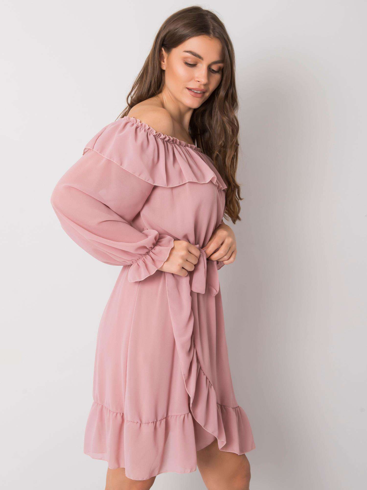 Levně Růžové šaty a Bella BI-1203. S14