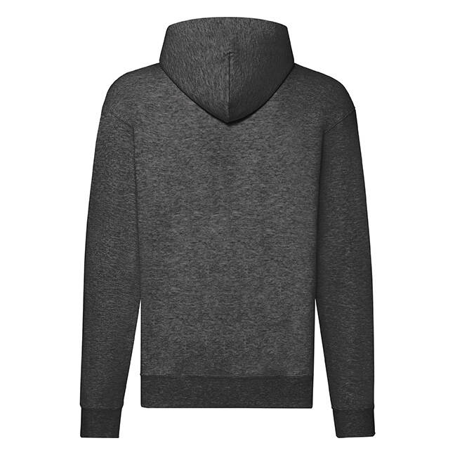 Dark Grey Zippered Hoodie Classic Fruit of the Loom