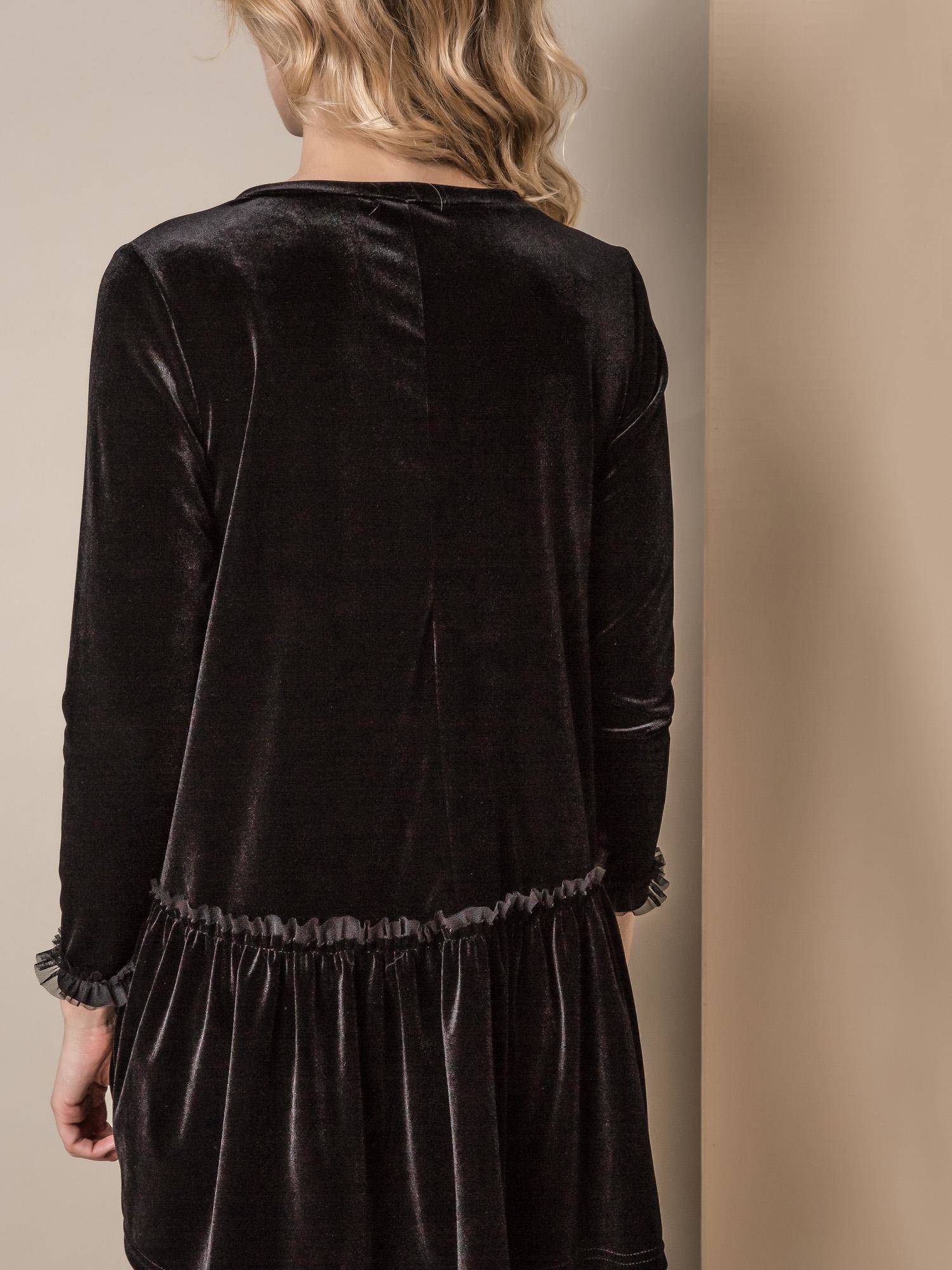 DRESS ONE IN SOFT VELVET BLACK
