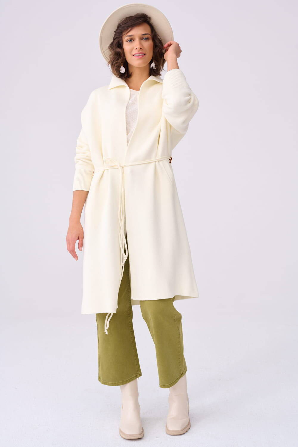 Ekri coat with pockets Blue Shadow