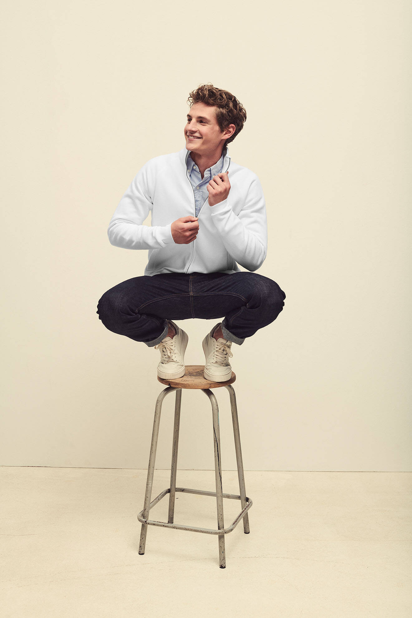 White men&#039;s sweat jacket Fruit of the Loom