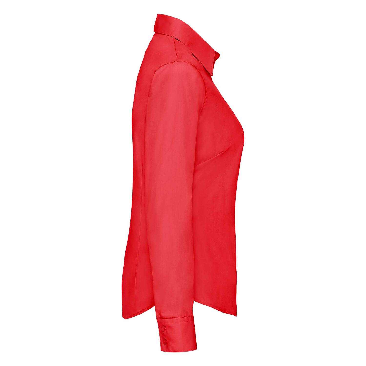 Red ladies&#039; classic poplin shirt Fruit Of The Loom