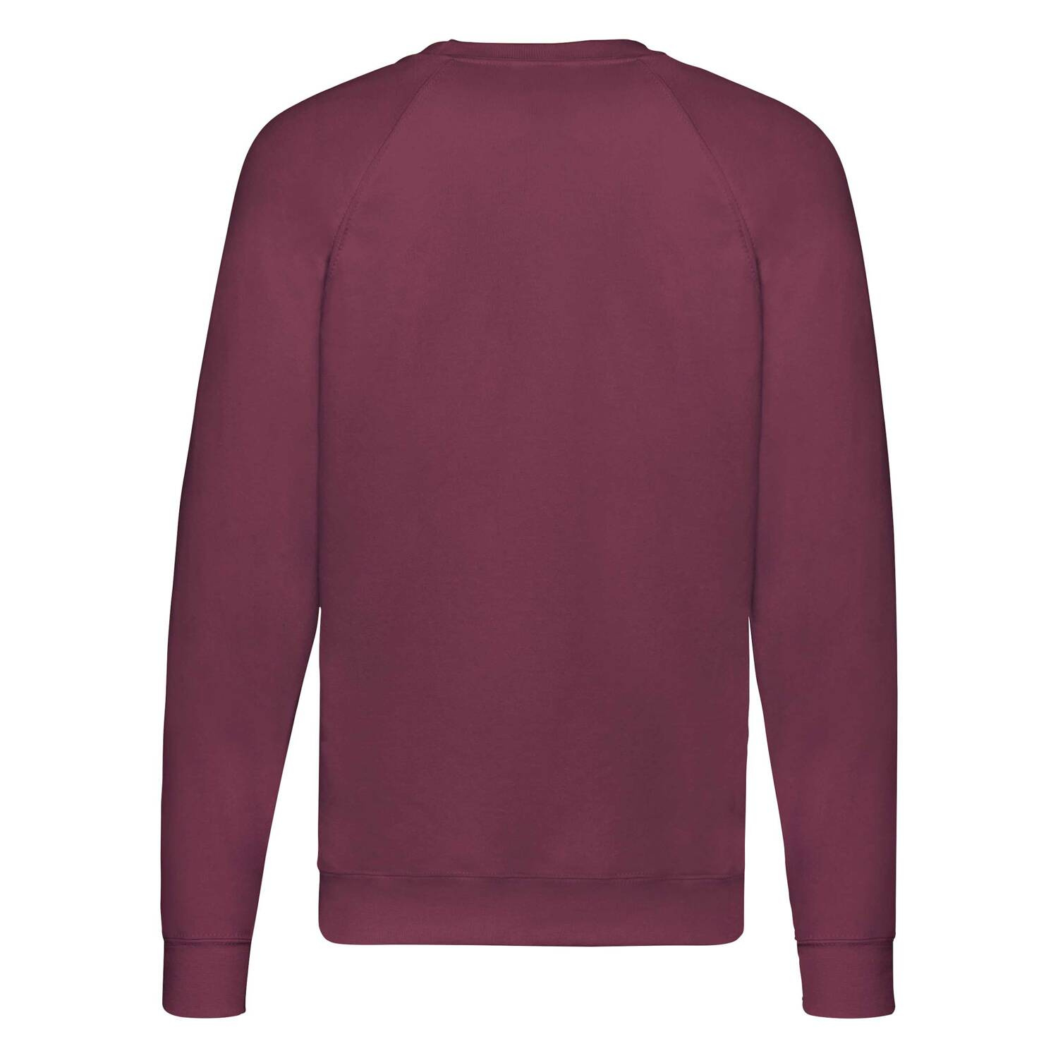 Burgundy men&#039;s sweatshirt Lightweight Raglan Sweat Fruit of the Loom