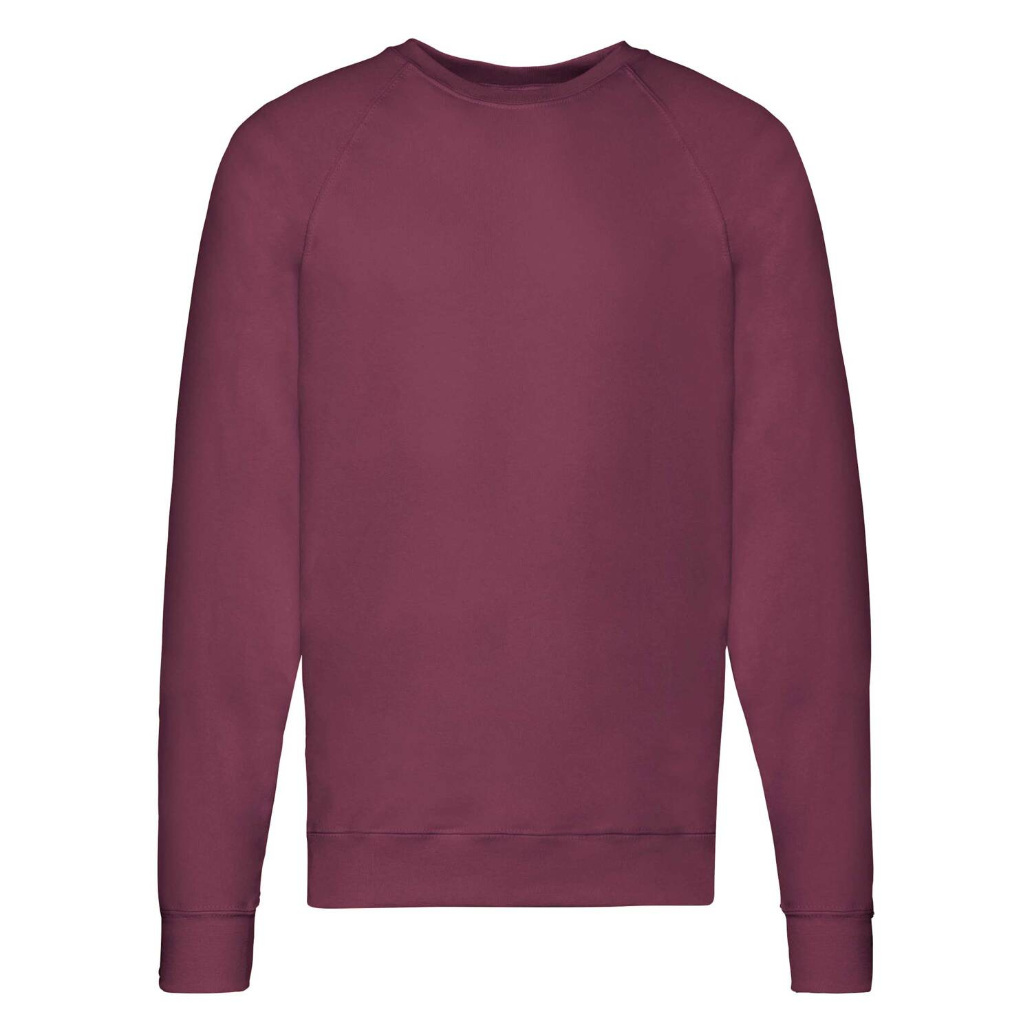 Burgundy men&#039;s sweatshirt Lightweight Raglan Sweat Fruit of the Loom
