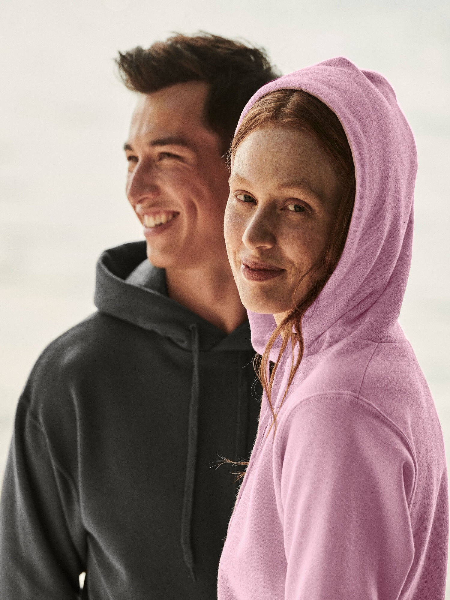 Pink Hooded Sweat Fruit of the Loom