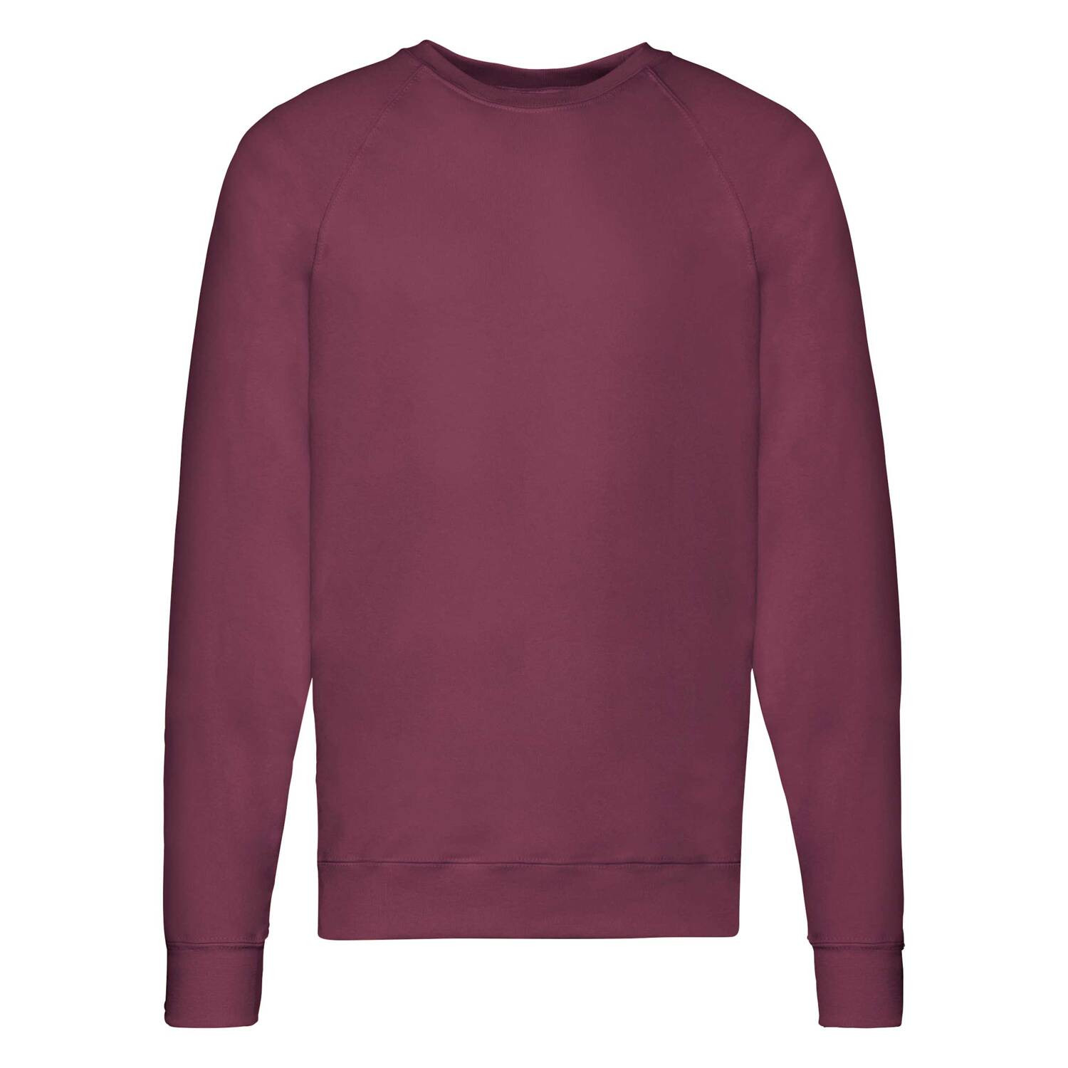 Burgundy men&#039;s sweatshirt Lightweight Raglan Sweat Fruit of the Loom
