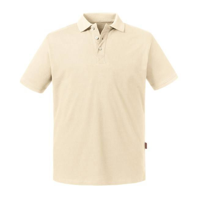 Beige Men's Polo Shirt Pure Organic Russell