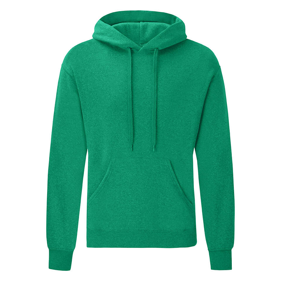 Green Men&#039;s Hooded Sweat Fruit of the Loom