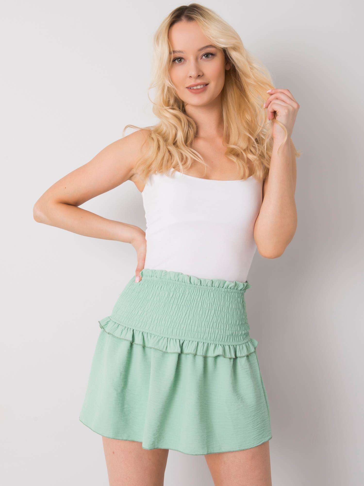 Levně Green skirt Och Bella BI-26716. R26