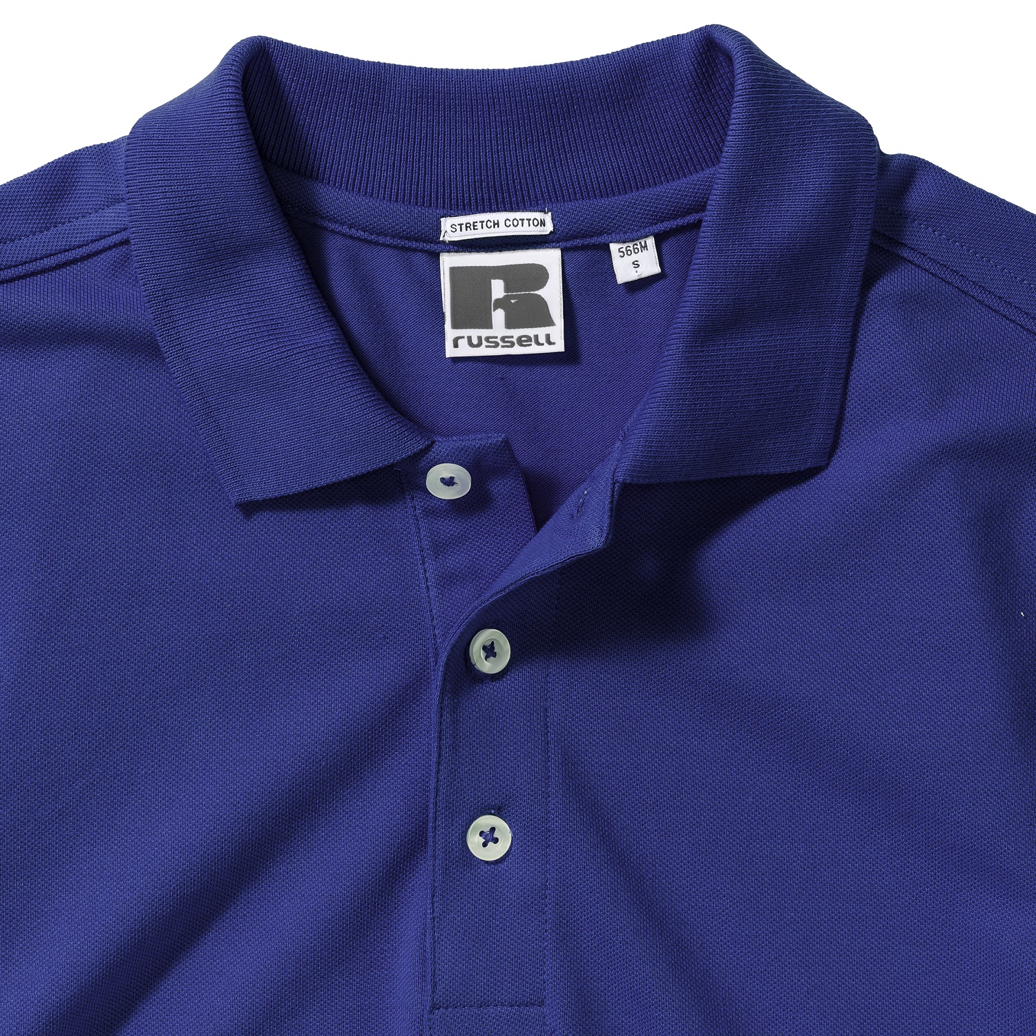 Men's T-shirt Stretch Polo R566M 95% smooth cotton ring-spun 5% Lycra 205g/210g